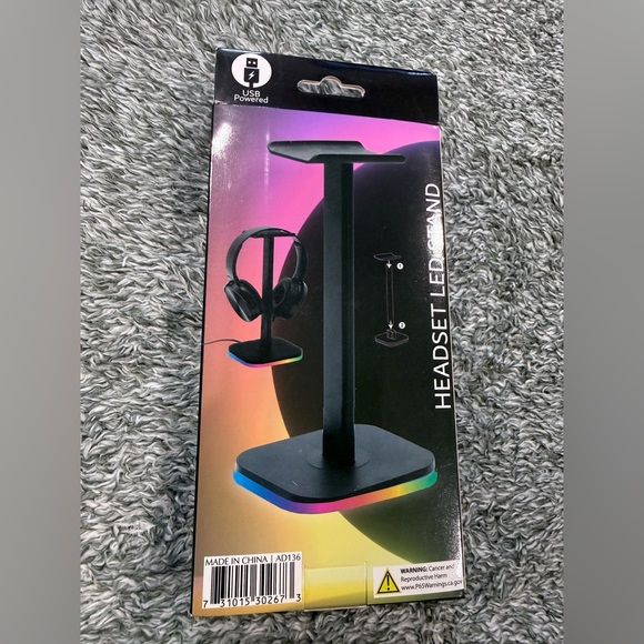 Black Headset LED Stand - Picture 2 of 2